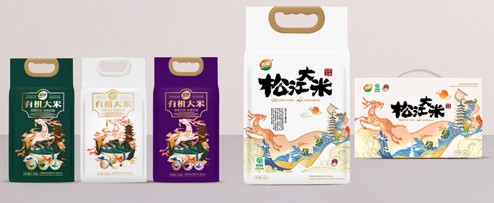 松林大米品牌策劃包裝，大米品牌設(shè)計 - 上海美御