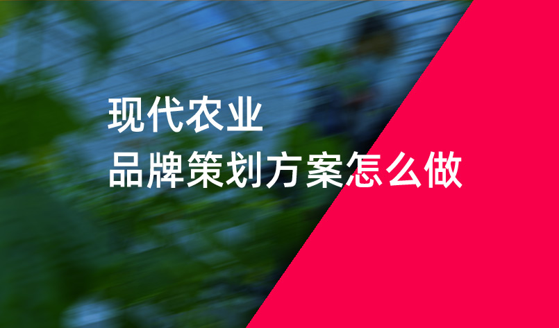 現(xiàn)代農業(yè)品牌策劃方案怎么做