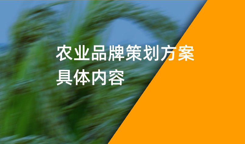 農業(yè)品牌策劃方案具體內容